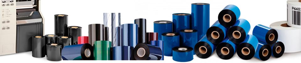 Rollos de ribbon de transferencia térmica en varios colores